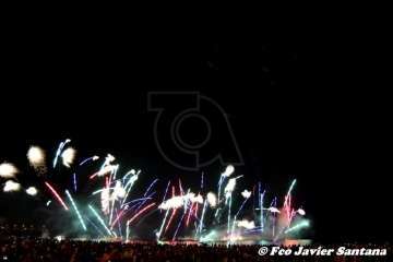 Los fuegos de Melenara 2018 (Foto Francisco Santana Ravelo)